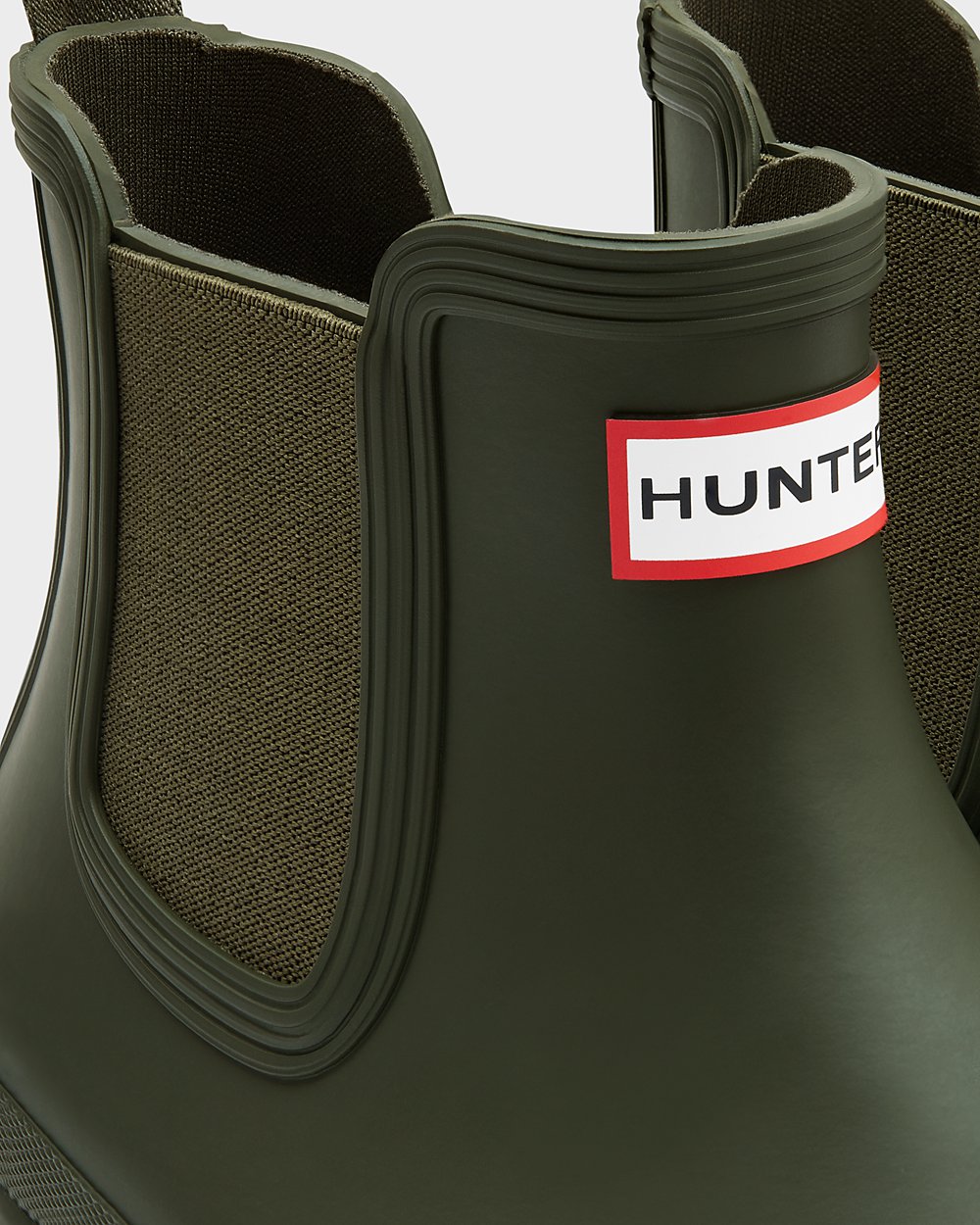 Mens Hunter Original - Chelsea Boots Dark Olive - 0825-CSMWR